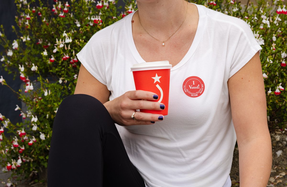 Tomorrow is a big day for California! 
Get out and VOTE, then swing by your neighborhood Ritual for a free brewed coffee – just show us your “I Voted” sticker. See you tomorrow, Tuesday the 14th!