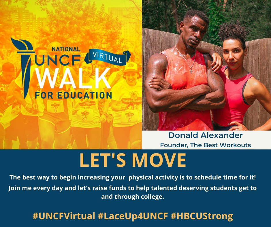 UNCF_LA's tweet photo. COUNTDOWN TO UNCF Walk for Education.  Catch Donald Alexander live Saturday, Sept. 18 @ 10:30 AM PST. Register today: https://t.co/Z9m7ASqQMH

#UNCFLosAngeles #LaceUp4UNCF #HBCUStrong https://t.co/mZo5a1K3AQ