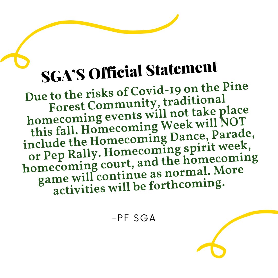 Pine Forest High School SGA tweet media