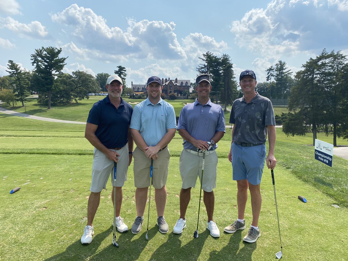 Another group giving their best shot on hole 18 today! Thank you for coming out to support!