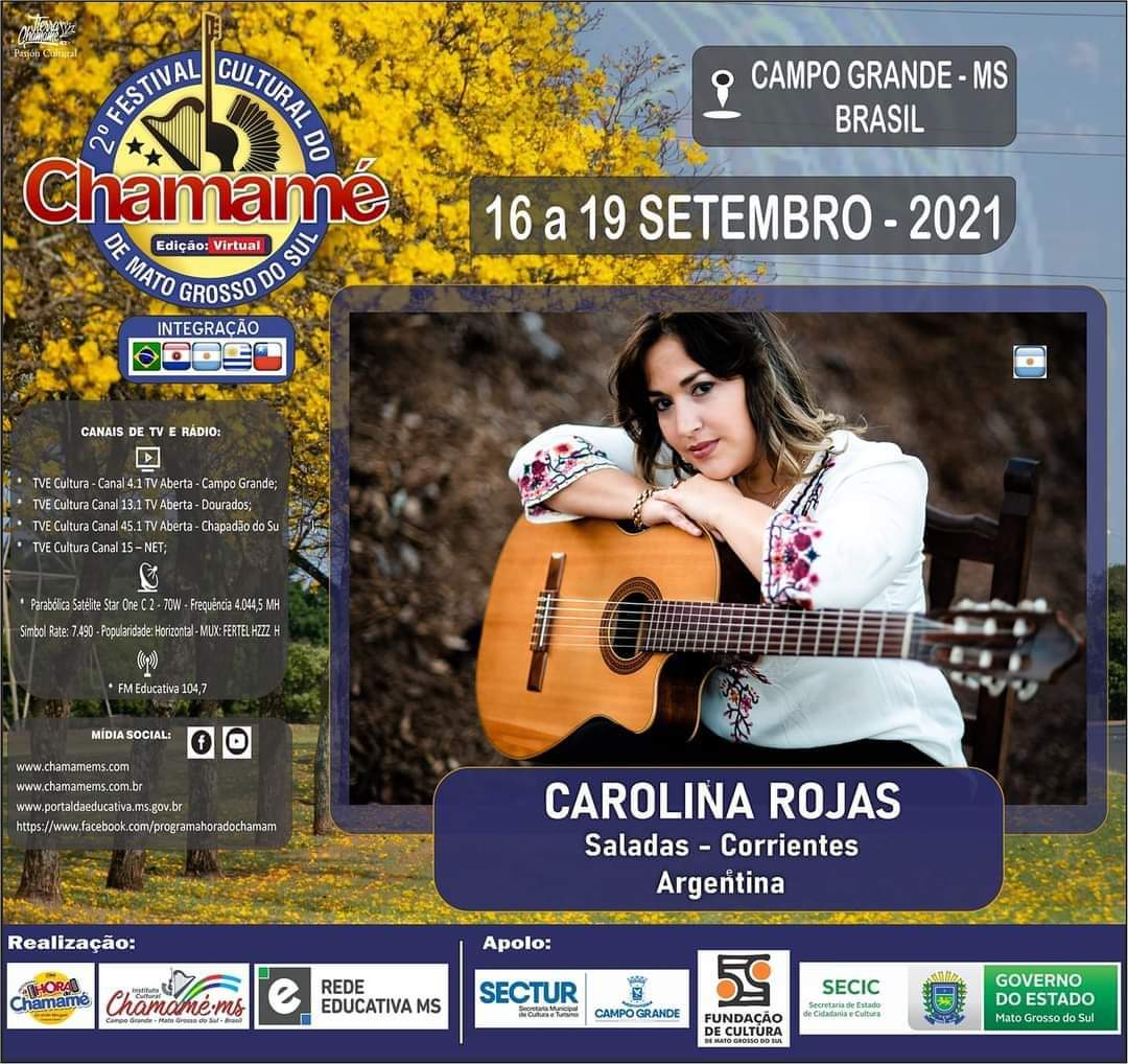 2° Festival Virtual Cultural de Chamame de Campo Grande Matogrosso do Sul Brasil. Desde el 16 al 19 de septiembre!