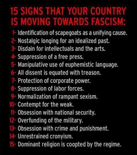 Tamil on Twitter: "@rkmarar9 Every action is over &amp; above the standard  Fascism checklist. This is many steps beyond normal fascism, almost a  Totalitarianism. https://t.co/2ju5OiQznN" / Twitter