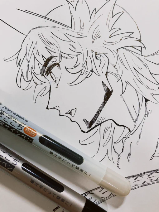 最近またアナログ線画で描いとる ふでごこちが本当にメチャクチャ良い 買い溜め… 