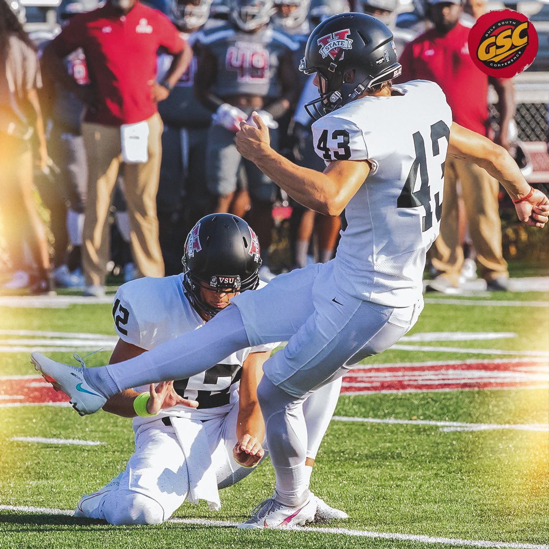 GulfSouth's tweet image. #GSCfb Special Teams Player of the Week: Estin Thiele, K – Valdosta State

📰 » bit.ly/3A7jrNa