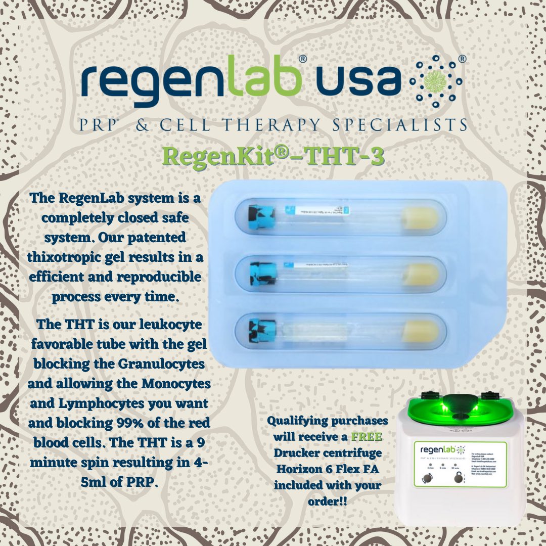 ACOMedSupply's tweet photo. During the month of September, ACO is showcasing Regen Lab, the PRP and Cell Therapy Specialists!

For more information, reach out to your sales representative or give ACO Med Supply a call at 704.921.0116!

#ACOTogether #MoveandLiveBetter https://t.co/ftCuVKhy6a