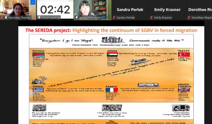 Today SEREDA's Project Lead <a href="/japhillimore/">Jenny phillimore @japhillimore@ohai.social</a> addresses the Call to Action annul members meeting and we launch our new briefing with key findings: The SEREDA project: Highlighting the continuum of SGBV in forced migration birmingham.ac.uk/documents/coll…