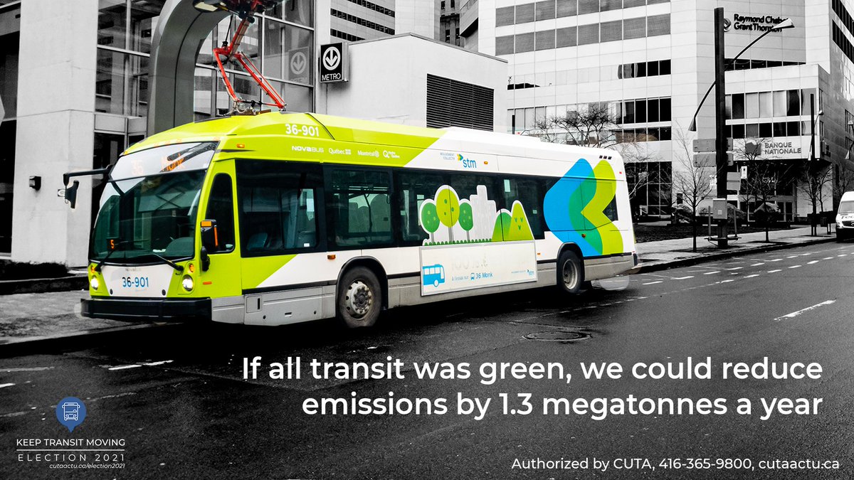 canadiantransit's tweet image. Zero-emissions buses have a large role to play in reducing emissions. Learn more at cutaactu.ca/election2021 #CdnTransit #KeepTransitMoving #Elxn44