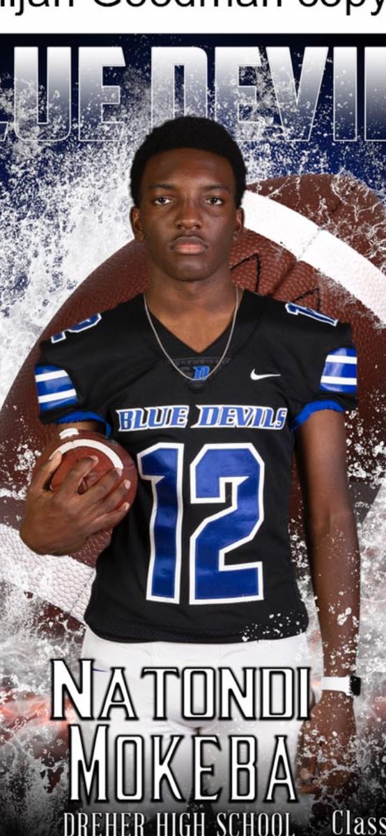 Today we recognize Natondi Mokeba! This Natondi’s first year playing football. He’s playing defensive back for us and Swimming this Fall! Natondi is also a on our Soccer team. We are glad you came out this year and hope you have a great Senior year!