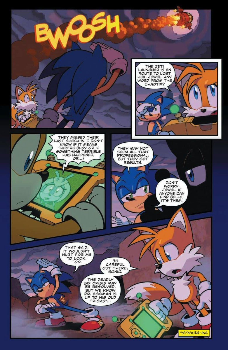 Here's two more preview pages of #IDWSonic Issue 44.  #SonicNews https://t.co/0maOCLp5fy 