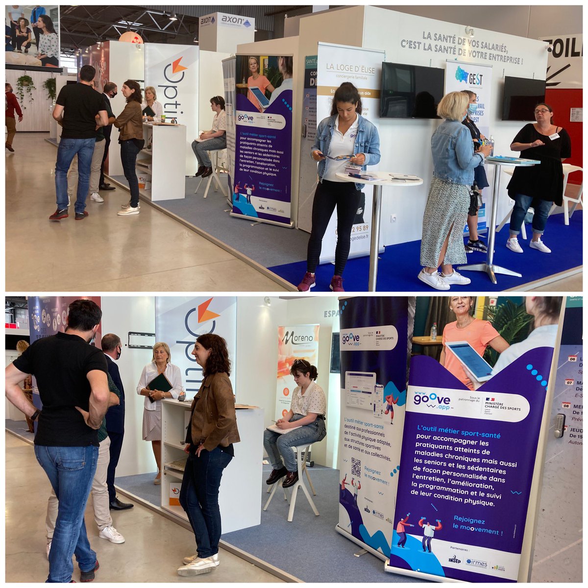 Goovesportsante's tweet photo. Notre équipe Goove était présente sur la Foire de Chalon en Champagne pour faire passer des tests de conditions physiques.

Merci à @axoncable d’avoir permis aux Start-up innovantes du sport-santé de pouvoir être mise à l’honneur. 

#foirechalons #sportsante https://t.co/EUXorjptWp