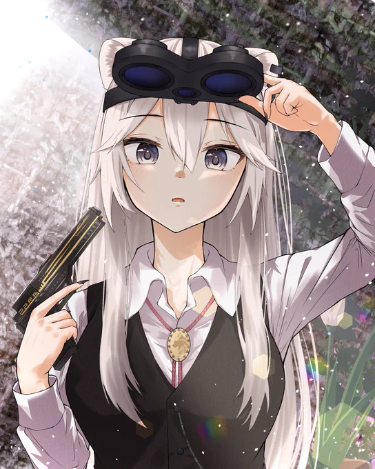 任務完了〜ららーいおん♪
 #ししらーと  #獅白ぼたん新衣装 
(新衣装かっこよき✨) 
