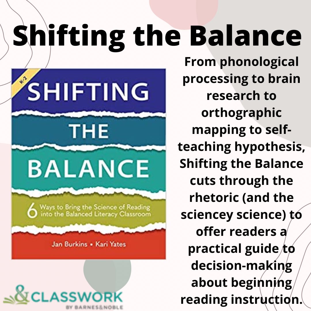 Today's PD title is Shifting the Balance by @drjanburkins and @kari_yates, in which they honor the balanced literacy perspective while highlighting common practices to reconsider and revise—all through a lens of what’s best for the students sitting in front of us. #PDMonday