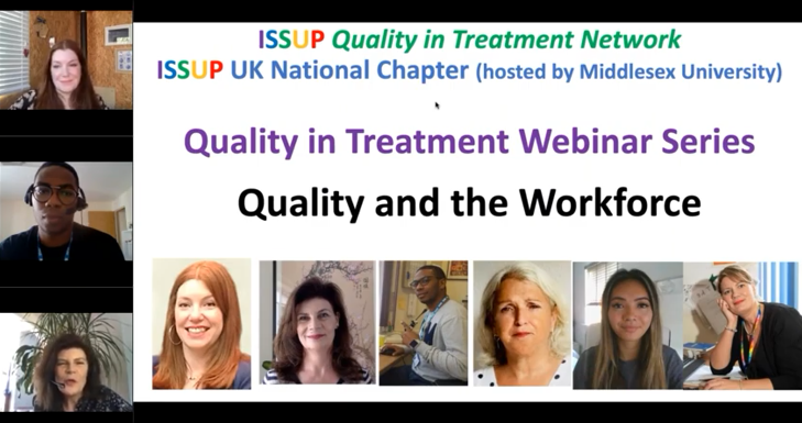 issupnet's tweet photo. If you missed it, here is the link to watch our Quality and the Workforce Webinar exploring the role of the workforce in ensuring quality drug use disorder #treatment services: https://t.co/gtPQ9DALeU #QualityinTreatment https://t.co/PCr0GZHI8K