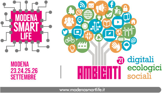 CamComModena's tweet photo. #13settembre Al via da oggi le prenotazioni per gli eventi di #ModenaSmartLife festival della cultura #digitale che si svolge a #Modena dal 23 al 26 settembre. "Ambienti" è il tema dell'edizione 2021 https://t.co/qtoE18EWrM https://t.co/xssjyMTofO