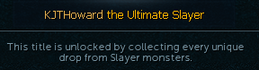 kjthoward_RS's tweet photo. Another week and collection logs (and ultimate slayer title) are still broken... Senntisten title unchecked off though it's 6/6 and Arch-Glacor log ticked off though it's missing items... Been like this since Glacor-Front release. Fix when @JagexOrion @JagexShogun @JagexBreezy?? https://t.co/Qd0UOKu7oD