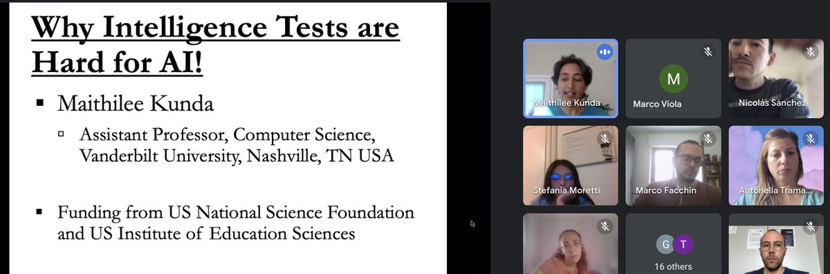 The invited talk of Maithilee Kunda (Vanderbilt University) on “AI, Visual Imagery, and the Many Unsolved Challenges of Human Intelligence Tests” just started.