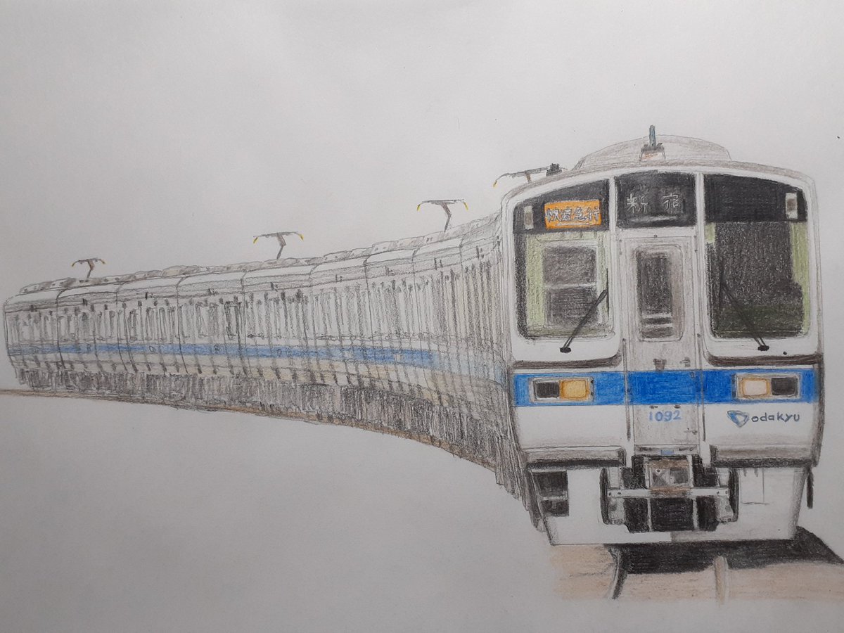 D5rxnJ6P279O6Zb's tweet photo. 完成。今回は1092F。1000ムズいな。
#鉄道イラスト
#小田急線
#1092F https://t.co/TMGjqurNKm