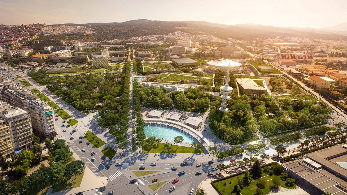 OKRA heeft samen met UNStudio en Schema 4 de 3e prijs gewonnen in de internationale #ontwerpcompetitie voor de revitalisering van het expositie- en congrescentrum TIF HELEXPO in #Thessaloniki. bit.ly/3huJ1Ex