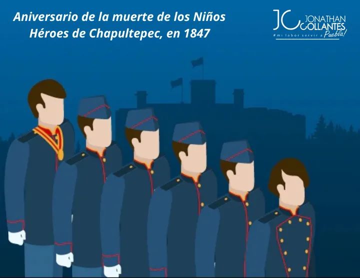 #BuenosDiasATodos

Hoy se cumplen 174 años de la lucha de los cadetes del Colegio Militar tras la invasión de tropas estadounidenses al Castillo de Chapultepec. #niñoshéroes

#MiLaborServirAPuebla #EfectoCollantes #FiestasPatrias2021