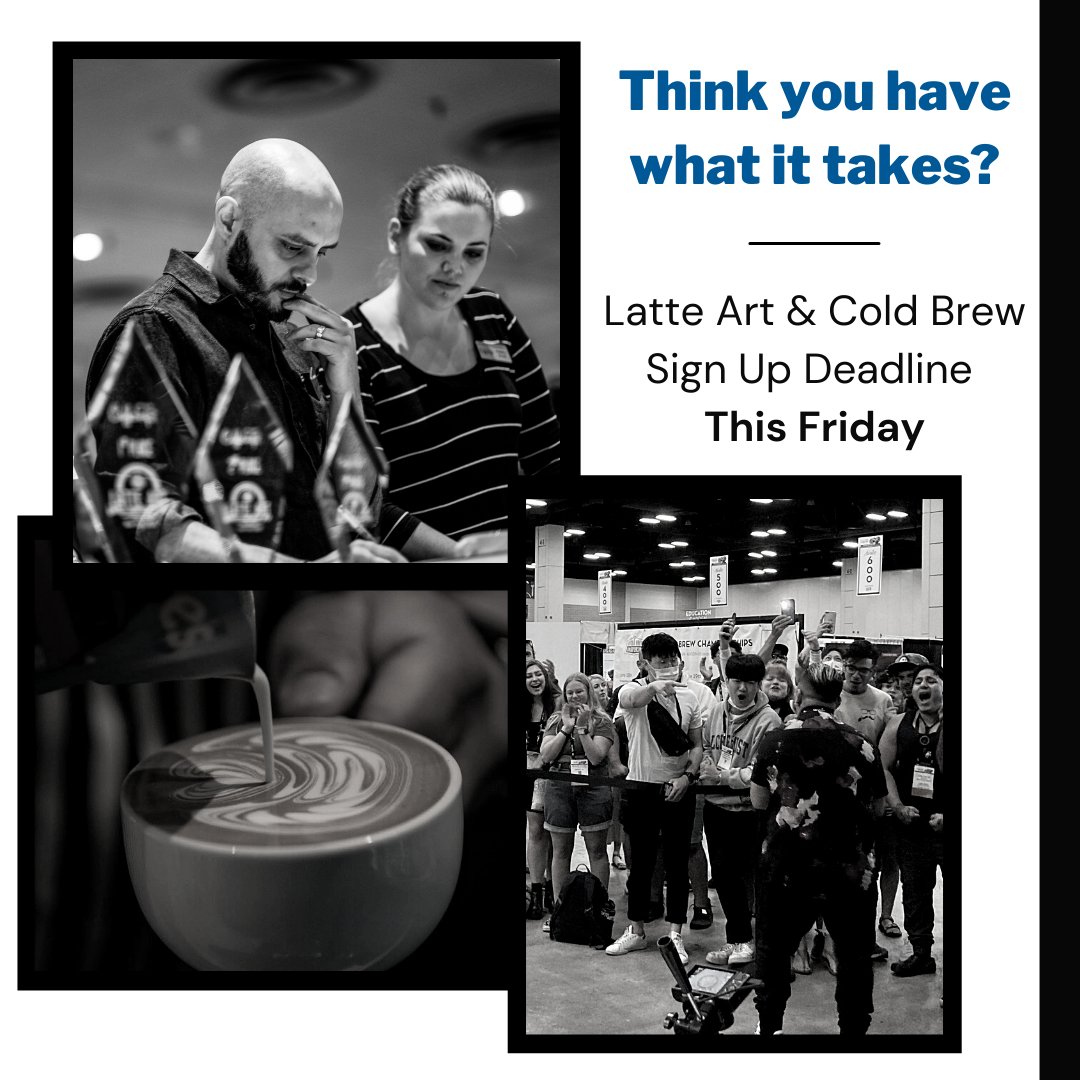 Applications for Coffee Fest PNW Latte Art &amp; Cold Brew competitions close THIS FRIDAY. Don’t miss your chance to compete sign up here bit.ly/2YADHsD
#CoffeeFest #SpecialtyCoffee #CoffeeBiz #CoffeeShop #restaurateur #Barista #foodservice #LatteArt #LatteArtComp #ColdBrew