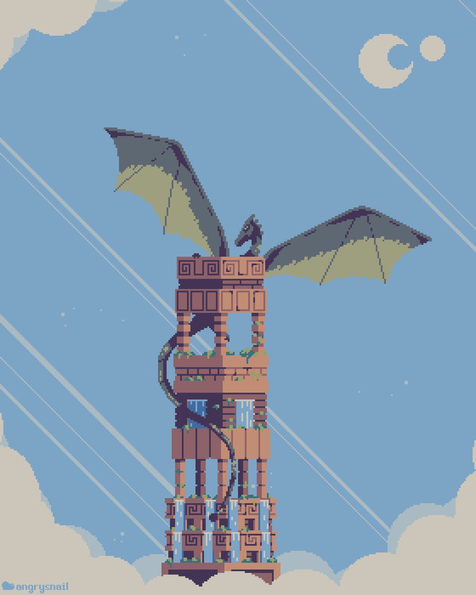 angry__snail's tweet photo. Three of my favourite artworks from my towers series for #repostday ! https://t.co/vBQt6JNfn1