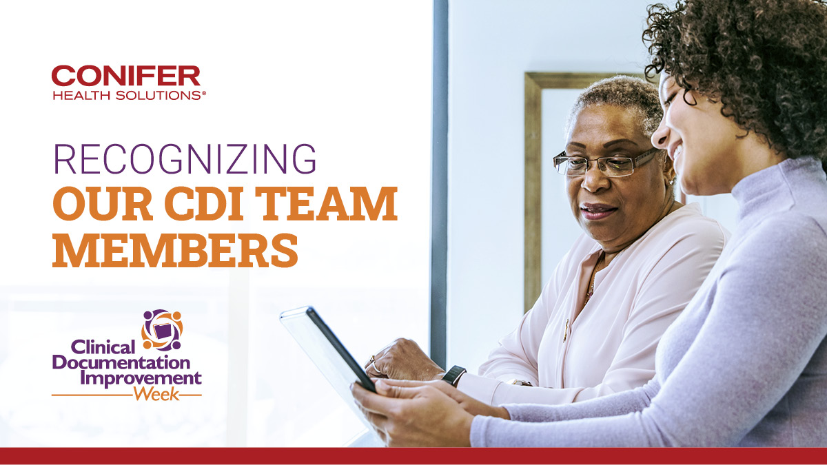 coniferhealth's tweet image. Happy #CDIWeek! Thanks to our @coniferhealth #CDI experts for their dedication to our clients!