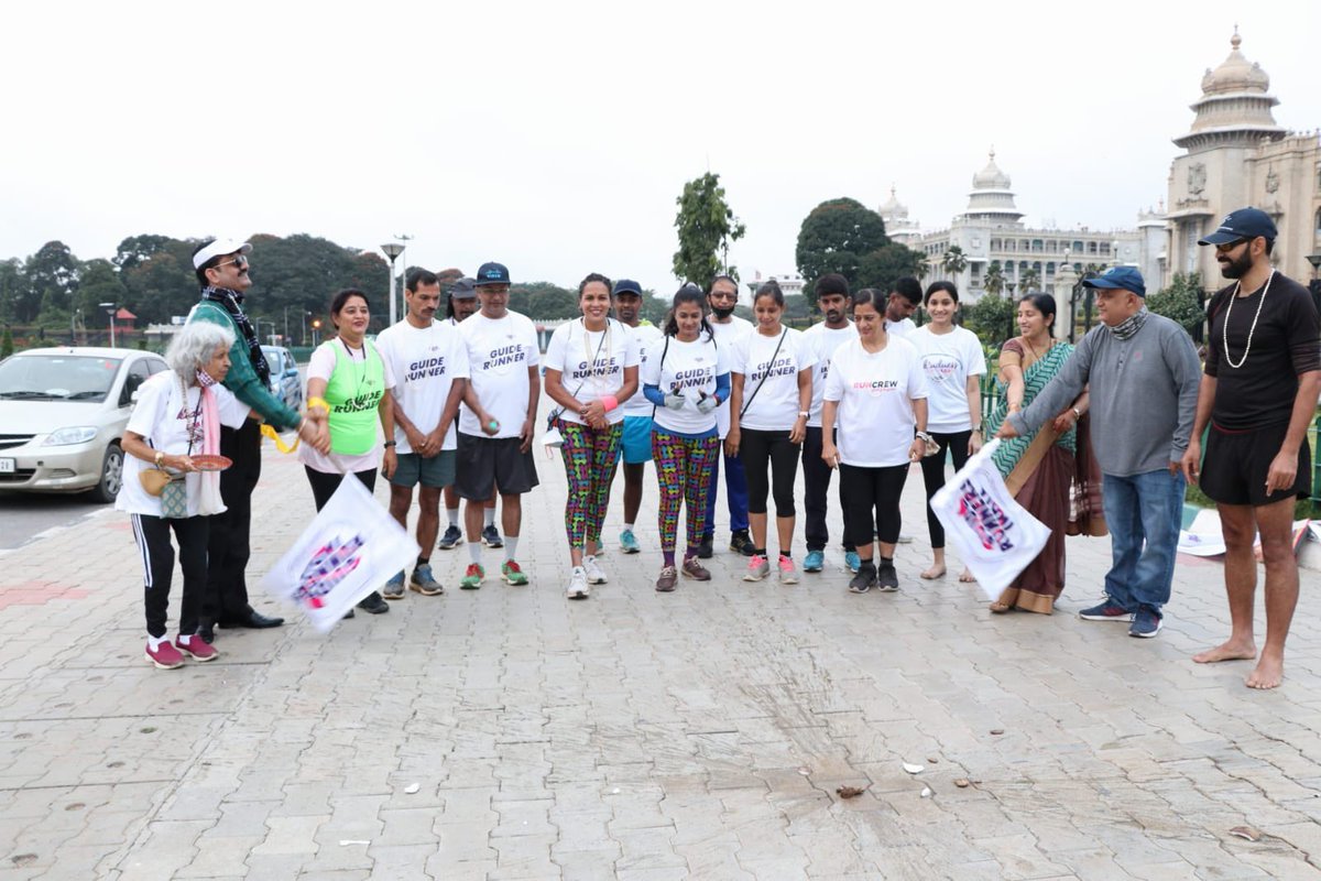 bhumikarunner's tweet photo. Two #FullMarathon 84.4 kms this weekend with @GuideRunnersIND Bengaluru to Muthalamma forest #HasiruValley and back ! Flag off by National Federation for Blind 🙌Congratulations to visuallyimpaired & #GuideRunners #GuideRunnersIndia https://t.co/UmE8OHfgh8
