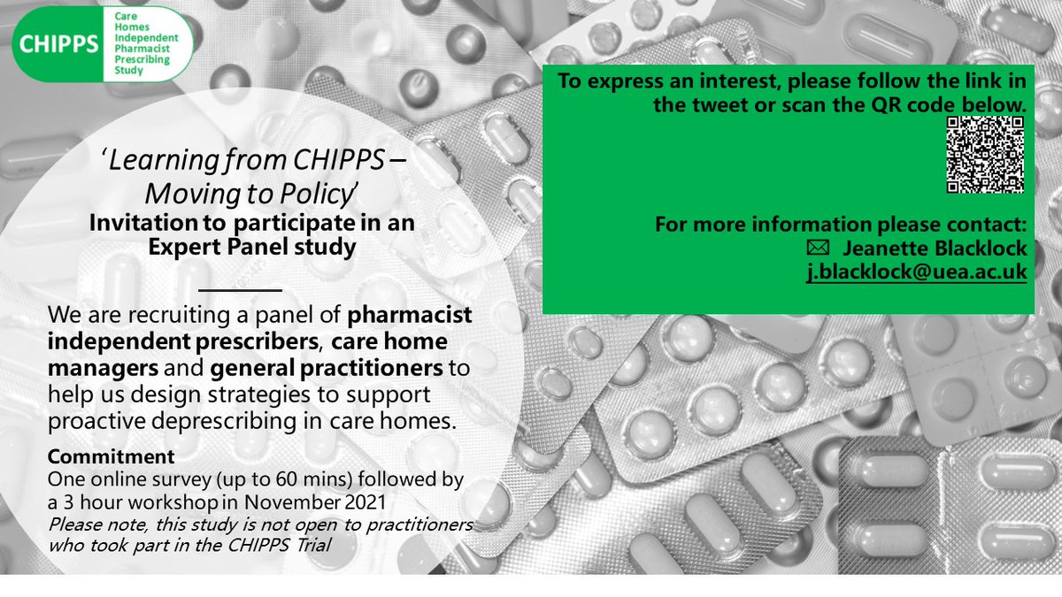 Still looking for #carehome staff to join a panel to help design #deprescribing (meds stopping) strategies for care homes. £300 gift voucher given for personal time. Please sign-up here forms.office.com/r/KiaAQdBKzE