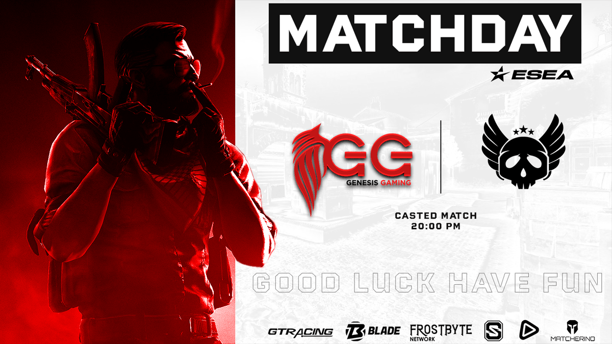 xGenesisGamingx's tweet photo. Game time🚨

 Our @CSGO lads will be going up against @Pl4toon2 for our 13th match of @ESEA S38 open🔥

Our game will be casted by none other than @L0LS0RRy make sure you stop by drop a follow and enjoy some awesome #CSGO
https://t.co/IszfXOitUh

🚨Time: 20:00 SAST🚨 https://t.co/6b7WPNsUzY