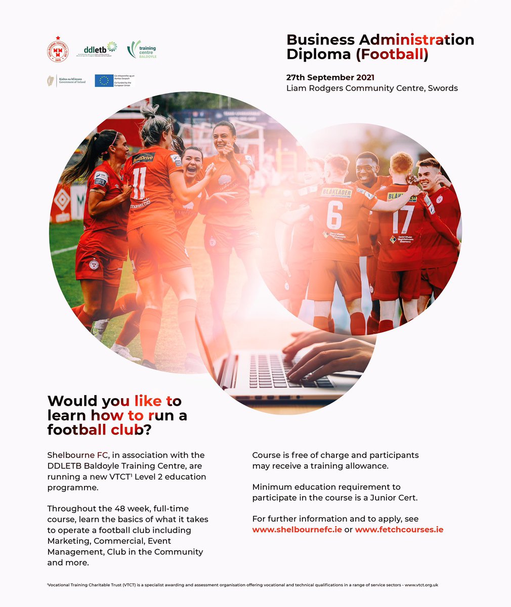 Looking to get into a sports management career through business?

We've launched our very own Business Admin course where applications are open now! 

👉🏼 fetchcourses.ie/course/finder?…

#RedsTogether | #Since1895