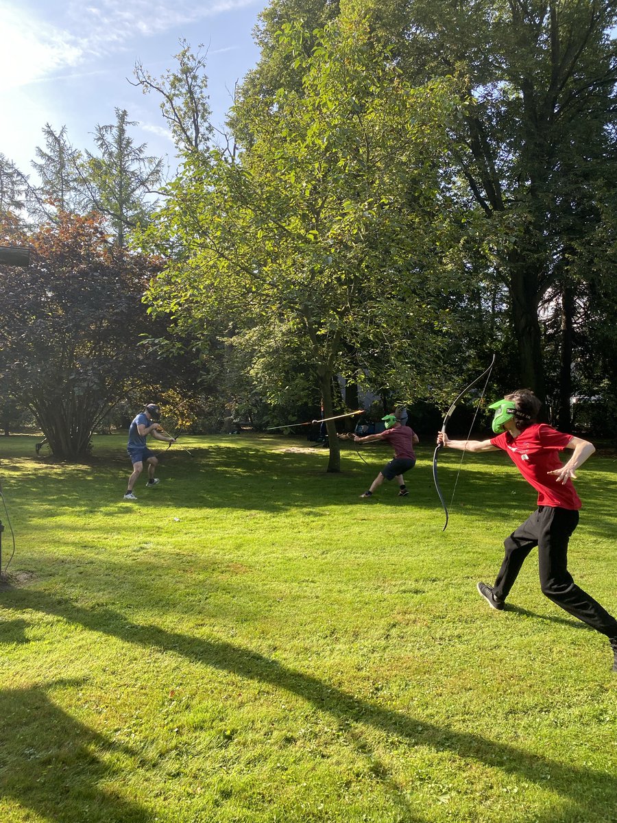 Aprimo's tweet photo. Tag, you're it! 🙌 

For the first time since March 2020, the Aprimo Ghent team had an in-person gathering, and if we do say so ourselves, it looked like a blast. 💥 

Check out the pictures below and comment which activity we should play next. ⤵️ ⤵️

#TeamAprimo #ArcheryTag https://t.co/WysEQcHkXH
