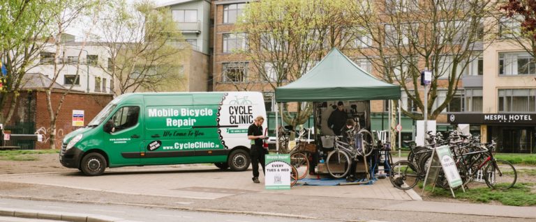 DubCityCouncil's tweet photo. To say thank you to Dublin’s cyclists we’re running a free bike clinic tomorrow, Tues 14th from 8am–2pm on Wilton Terrace along the Grand Canal cycle path. Come along for a free bike service &amp; a free pedal-powered smoothie! 🙌🏻 #bikeweek #cycledublin #cycletowork

@RHPevents https://t.co/jhkyq3XP2T