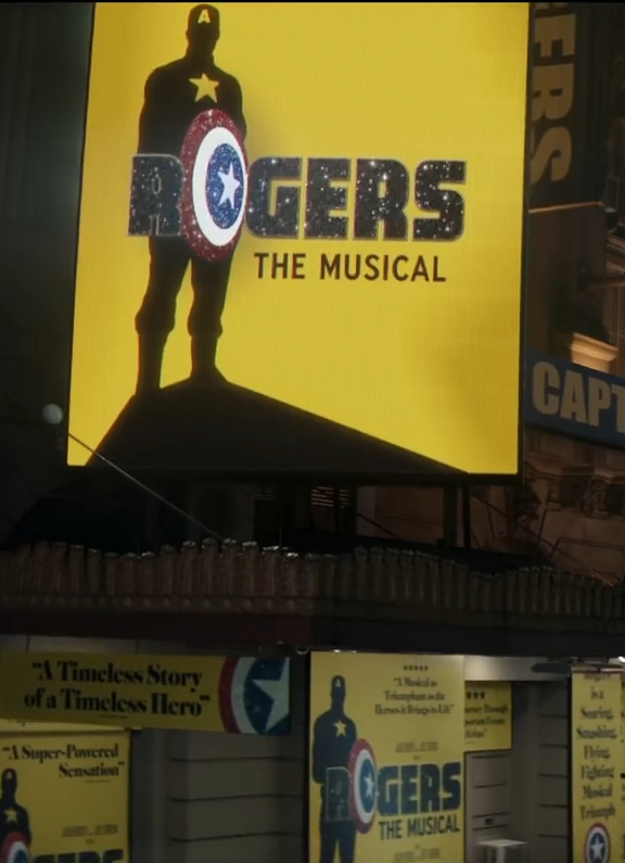 TheWeirdologist's tweet photo. Tried recreating the ROGERS musical from the #Hawkeye trailer. Can't find the exact font, though. 😔 https://t.co/IxfrfkM5bU