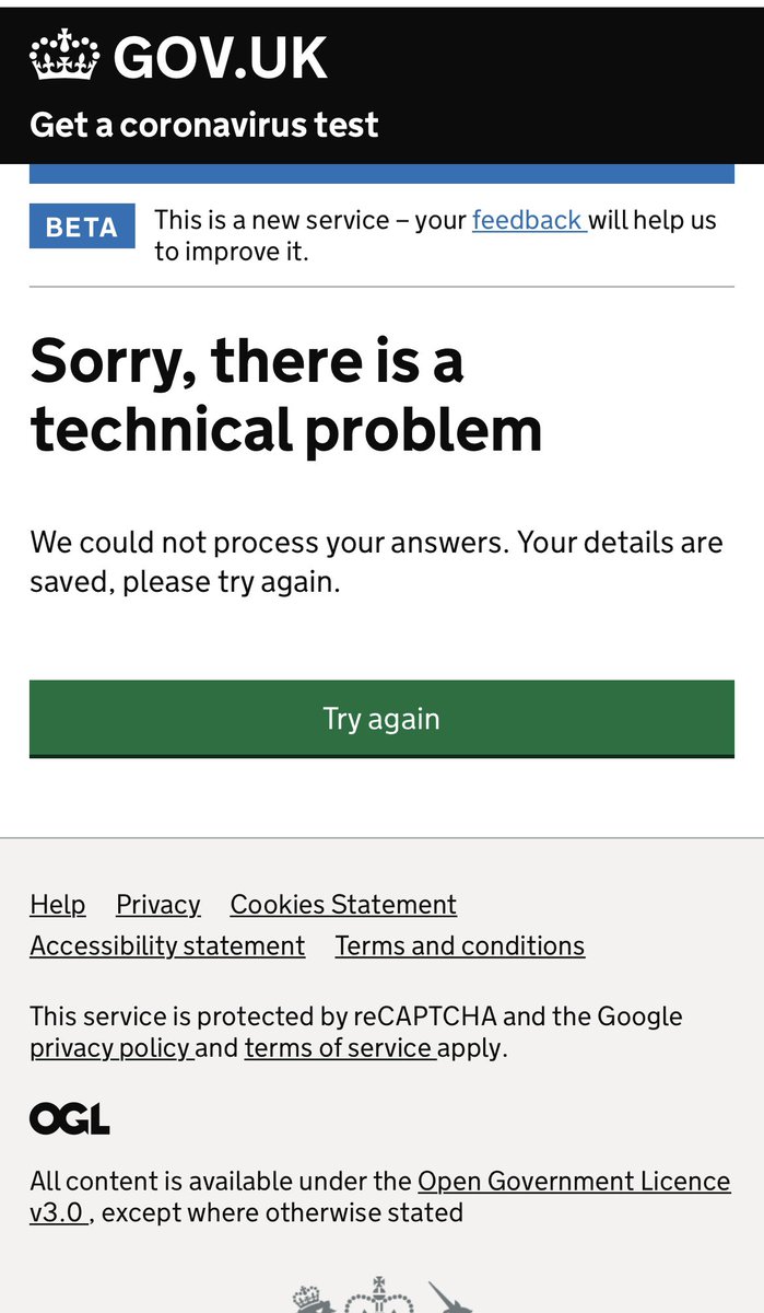 Trying to book a pcr test after being contacted by track and trace and despite numerous attempts on multiple devices this is what I keep getting. Husband managed to book his with no issues though 🤦🏼‍♀️🤷🏼‍♀️ <a href="/NHSuk/">NHS</a> <a href="/BorisJohnson/">Boris Johnson</a>