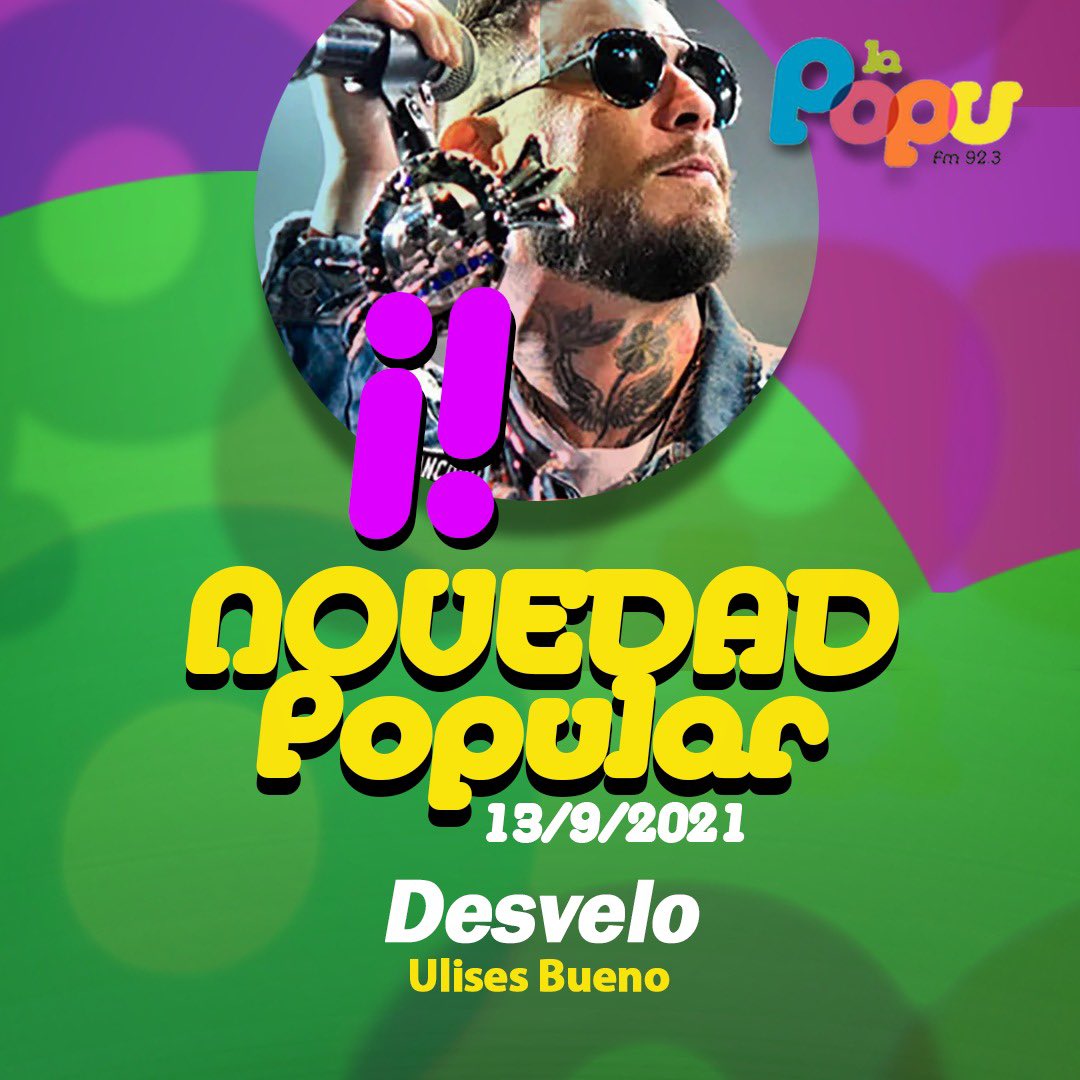 FMRadioPopular's tweet photo. . @UlisesBuenoSOY canta la #NovedadPopular esta semana! 📻🎶
Escucha el tema completo a lo largo de toda nuestra programación y contanos que te pareció! 📲 https://t.co/6SORuODGYb