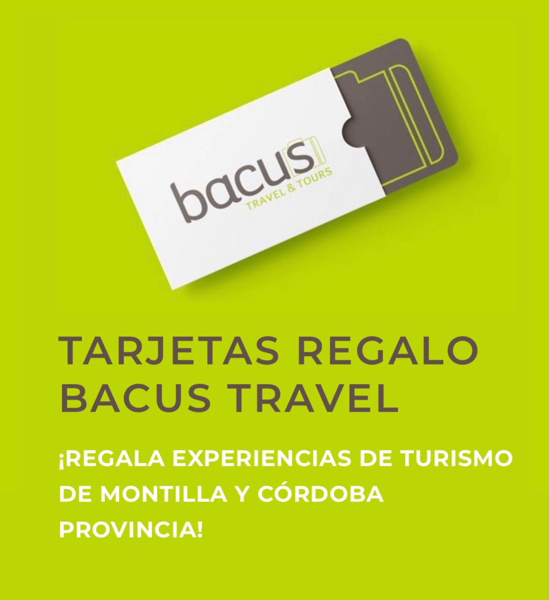 BacusTravelTour's tweet image. 🗣¡Experiencias que nunca olvidarán!
#Montilla y la provincia de #Córdobaesp con @BacusTravelTour 
Regala experiencias enoturísticas, oleoturísticas, gastronómicas, #visitasguiadas, escapadas en @BacusStay
¡Contacta con nosotras para más información!
bacustravel.com