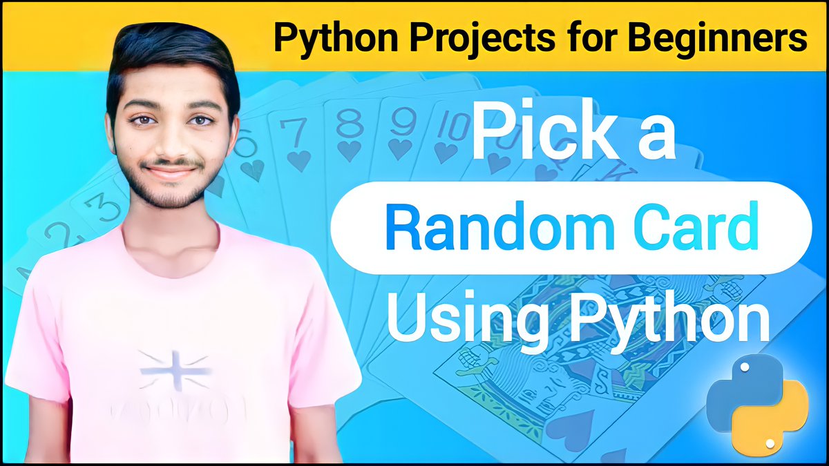 shaniprocoder's tweet image. #2 How to Create Random Card Picker USing Python
youtube.com/watch?v=XkNcYk…
.
.
#codewithshani #Project  #Python  #Coding  #code  #codinglife #programmer #programming  #coders #programmers