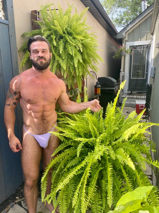 1 pic. Like my ferns? ??. G-String by @wearcoyote ?? @scallysex @thexxlmen @HotMaleStuds @GAYXXXBLOG