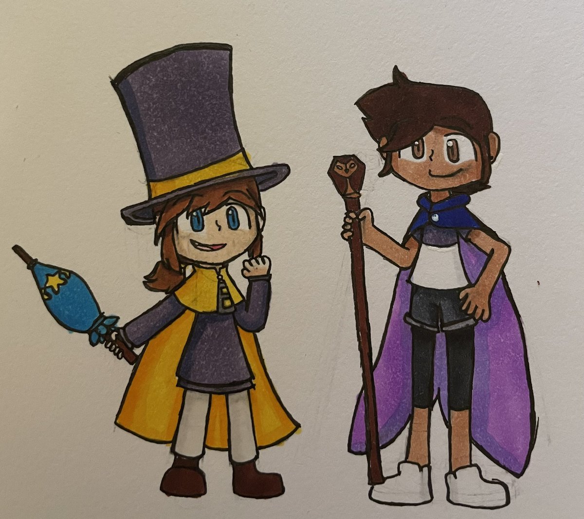 Milkywaypuddin1's tweet photo. They would be besties you cannot change my mind #ahatintime #ahatintimefanart #theowlhouse #theowlhousefanart #hatkid #LuzNoceda #crossver #purple #girlsinpurple #crossver #fanart #art https://t.co/EN8b0UriRd