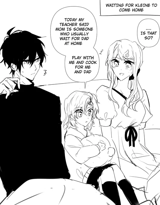 [OC] adult AU?? Seth and Fyna babysitting kleine's (adopted) daughter 