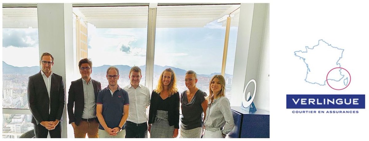 Très heureux d’avoir réunir ce matin une partie des équipes <a href="/verlingue/">maru283792927899i6</a> Méditerranée au dernier étage de #tourlamarseillaise pour un bilan de ce 1er semestre et écrire ensemble les perspectives de cette fin d’année