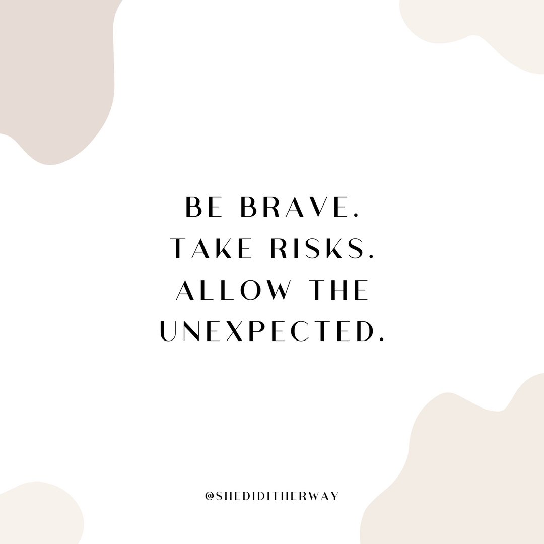 If you want to receive the unexpected, you have to be willing to do the unexpected. 

#MondayMotivation #SheDidItHerWay #podcastinfluencer #bosslady #blogsociety #influencenetwork #gritandvirtue #ladyboss #makersgonnamakeit #colorventures #SHE #Abmcrafty #madetomatter #creative