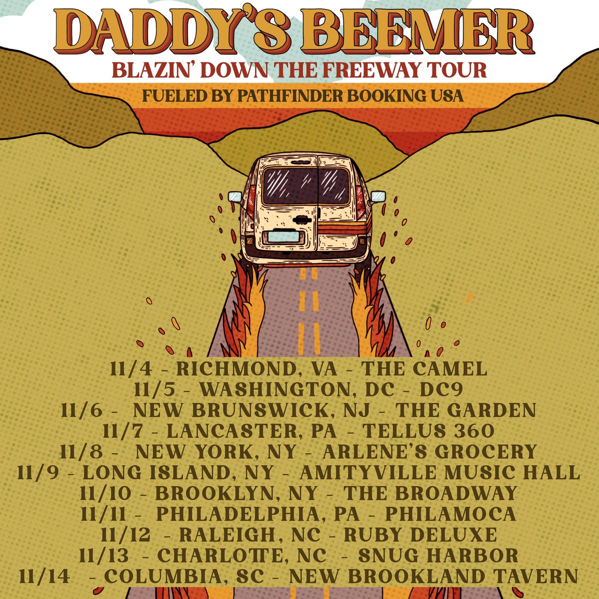 dadsbeem's tweet photo. New tour just dropped! Poster by @marie_kc1 ! See y’all in November 😎 https://t.co/e2YrDEFpPZ