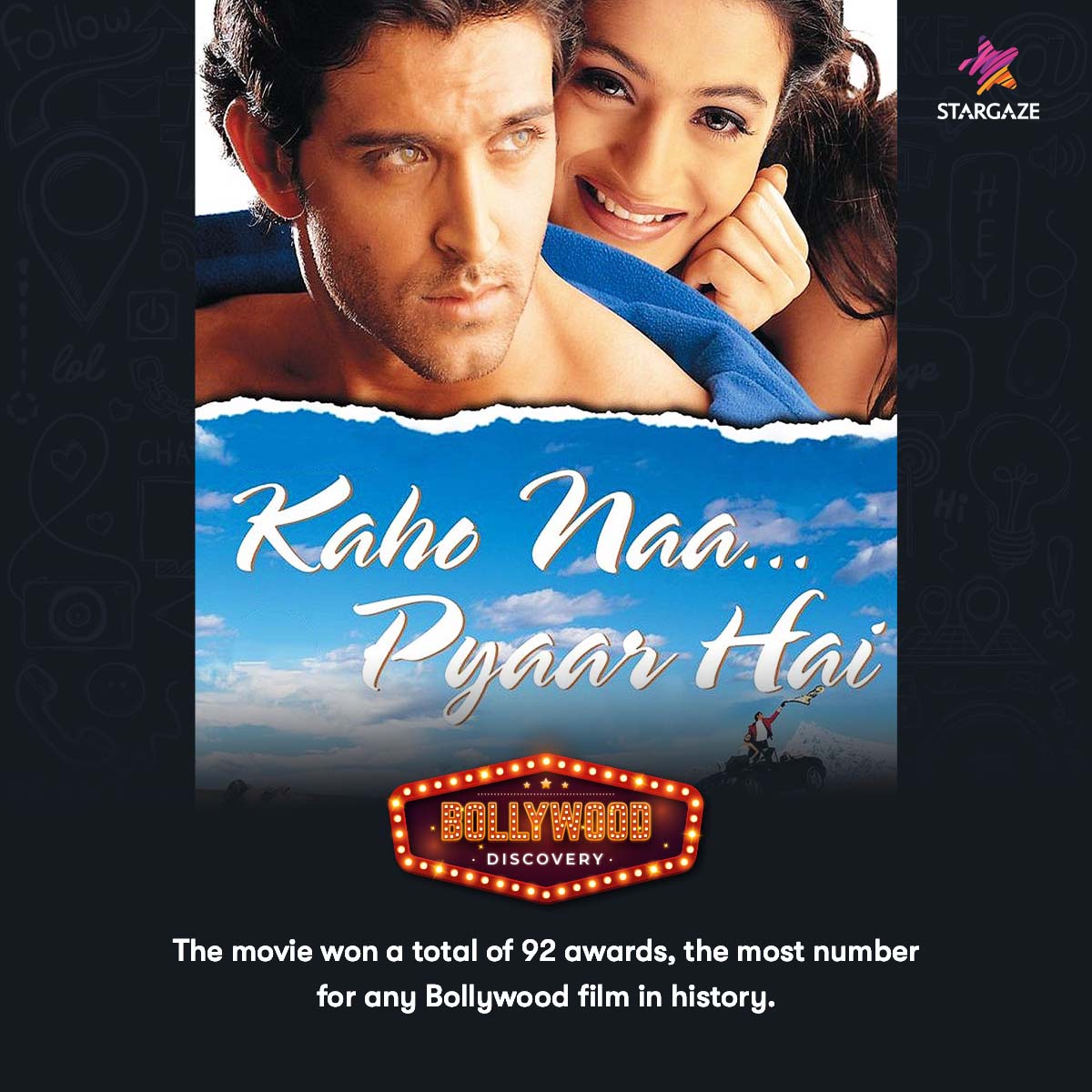 ‘Kaho Naa…Pyar Hai’ was a film of real-life coincidences and many accolades. The movie was added to the Guinness Book of World Records 2002 edition. <a href="/iHrithik/">Hrithik Roshan</a>  in real life met his wife 'exactly' the same way Rohit meets Sonia in the film.