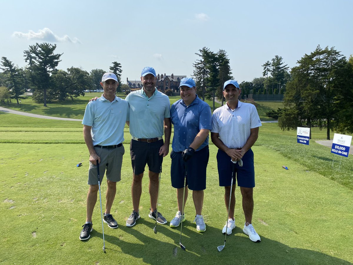 Best of luck to another group on hole 18 for our 4th annual #HoleInOne Golf event!