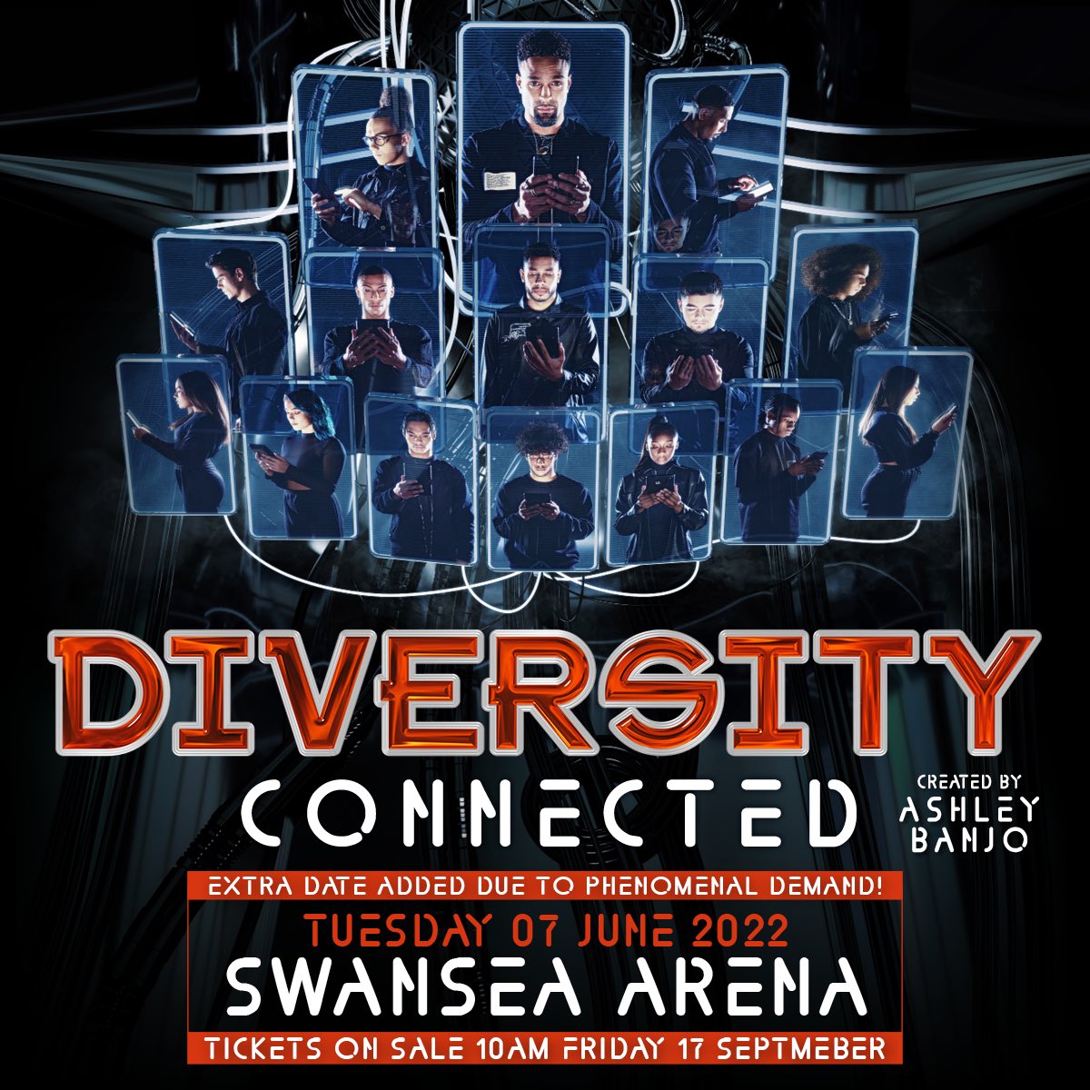 We’ve added a new date to The Connected Tour!🙌🏼🚨We will be coming to the brand new Swansea Arena on the 7th June 2022. Tickets go on general sale Friday 10am but fans can get access to presale 24 hours before from ticketmaster.co.uk/diversity-tick…