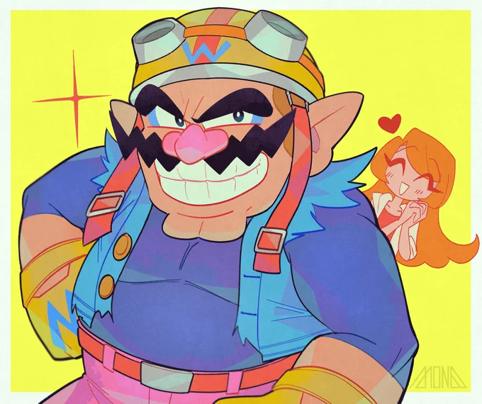ワリオおじさま〜! #メイドインワリオ #おすそわけるメイドインワリオ #MNイラスト #WarioWare 