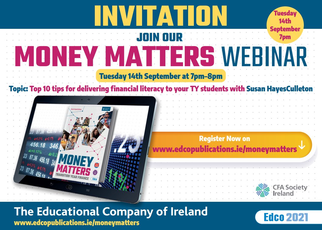 Today's the day! Join us at 7 pm for our #MoneyMatters seminar with <a href="/SusanHayes_/">Susan HayesCulleton CFA</a>! Last chance to register: us06web.zoom.us/webinar/regist…