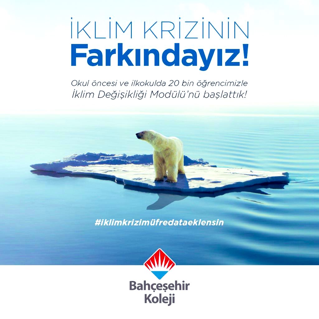 ErkenCocukluk's tweet photo. İklim krizine “dur” demek için gerekli yetkinlikleri kazandıracak eğitim programlarının her çocuğa ulaşması için sen de bu görseli paylaşarak çözüm için harekete geç! 🌍🌱  
Biz başlattık📌
#iklimkrizimüfredataeklensin 
#SDGs #iklimkrizi #bahçeşehirkoleji https://t.co/YWcJfJoevG