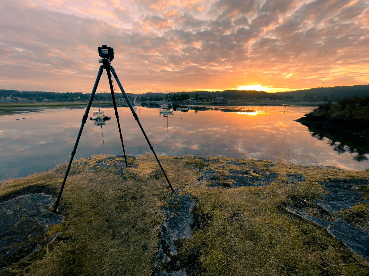 I’m leading a private photo workshop in the San Juan Islands this week. This morning’s sunrise was peaceful and splendid.